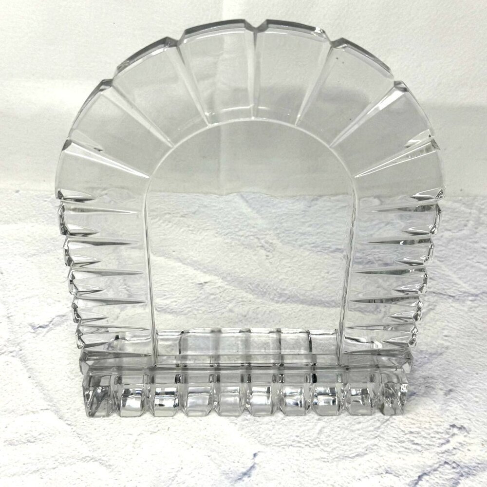 Mikasa Clear Crystal Cathedral Arch Picture Frame 4x6 Elegant Display Decor